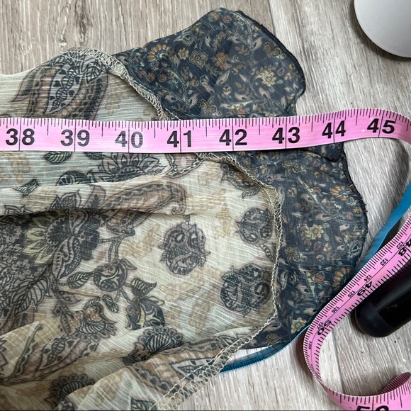 Anthropologie Let Me Be Sheer Femme Maxi Boho Ruffle Hi-Low Tops Size S NWT - Picture 16 of 16